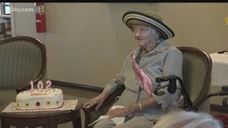 Woman celebrates her 102nd birthday