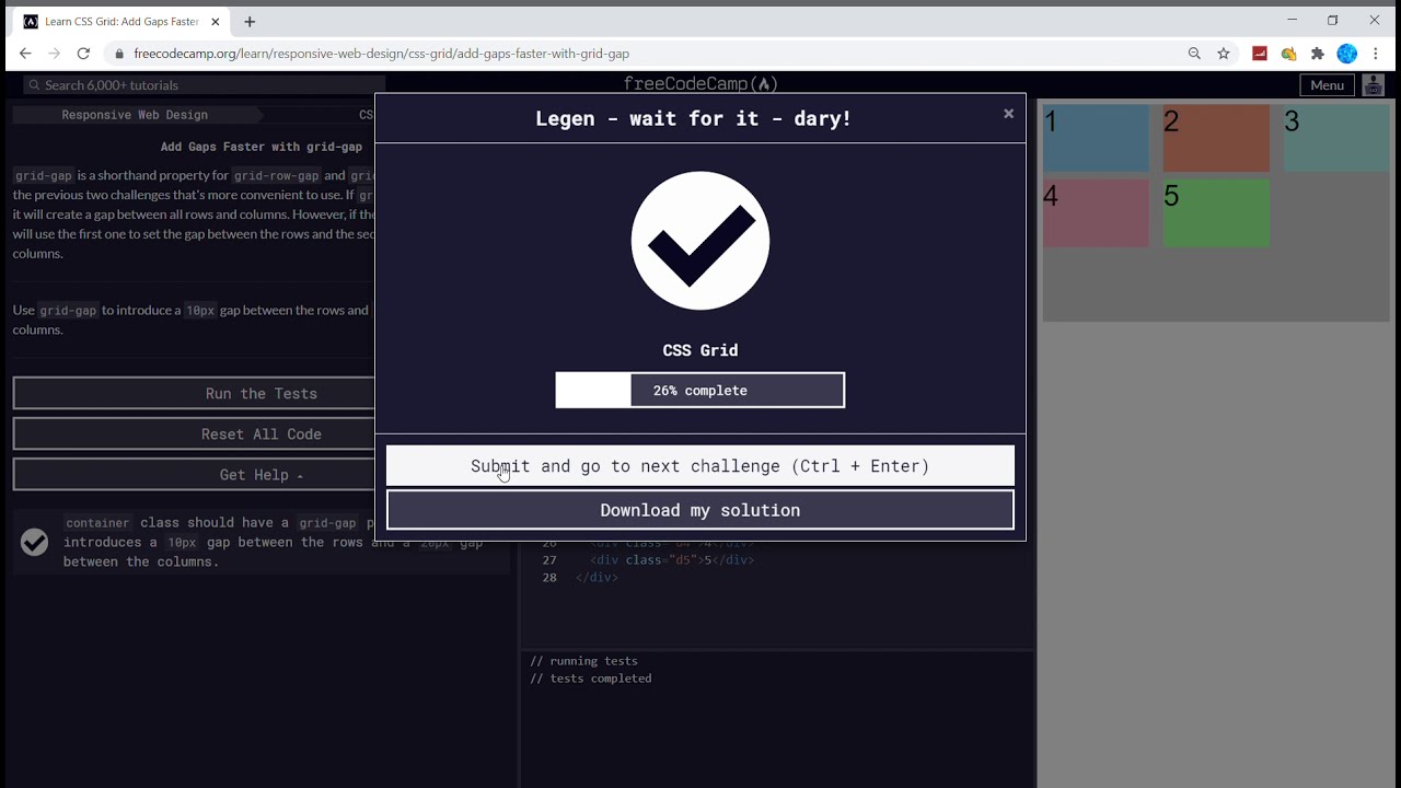 CSS Grid (7/22) | Add Gaps Faster with grid-gap | freeCodeCamp