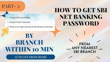 How to reset SBI net banking login password Part 2 | forget SBI internet banking password