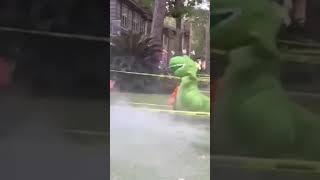 Little Boy In Dino Costume Gets A Big Scare On Halloween