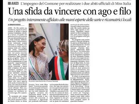 Video Anzi veste Miss Italia: due abiti esclusivi per Katia Buchicchio realizzati dalle sarte locali