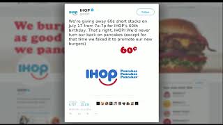 Video: IHOB switches back to IHOP 6am July, 10, 2018