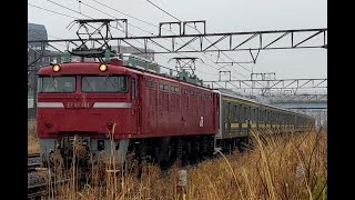 【鶴見線205系廃車回送】EF81 141+205系6B（T12+T16）　割畑通過シーン