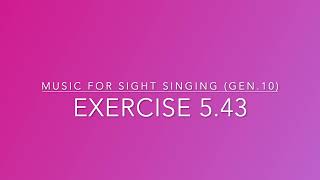 Exercise 5.43 - Music for Sight Singing