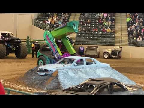 Galactron VS Reptar At Monster Truck Wars In Conroe