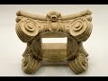 Classical hand-made wood carving of column capitals Classical hand-made wood carving of column capitals