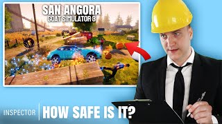 Safety Expert Investigates San Angora | The World of Goat Simulator 3 | How Safe Is It?