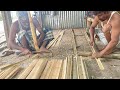 Bamboo Cutting Hand Work|| Bamboo Thin Splitting