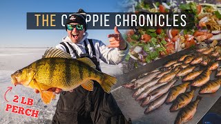 Devils Lake JUMBO Perch (Over 2 LB) with GOURMET Catch and Cook - The Crappie Chronicles [S4:E17]