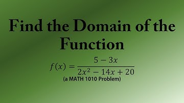 Find the Domain of the Function (a MATH 1010 Problem)