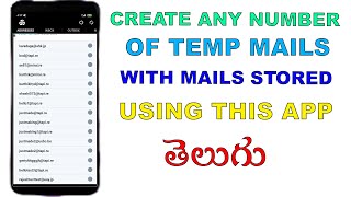 How to get any number of temp mails with inbox and many features(app) in telugu.. screenshot 4