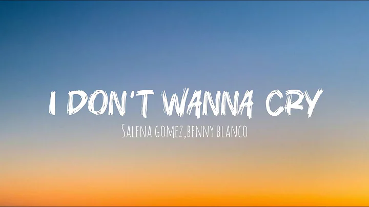 salena Gomez, benny blanco- Don't Wanna Cry lyrical video