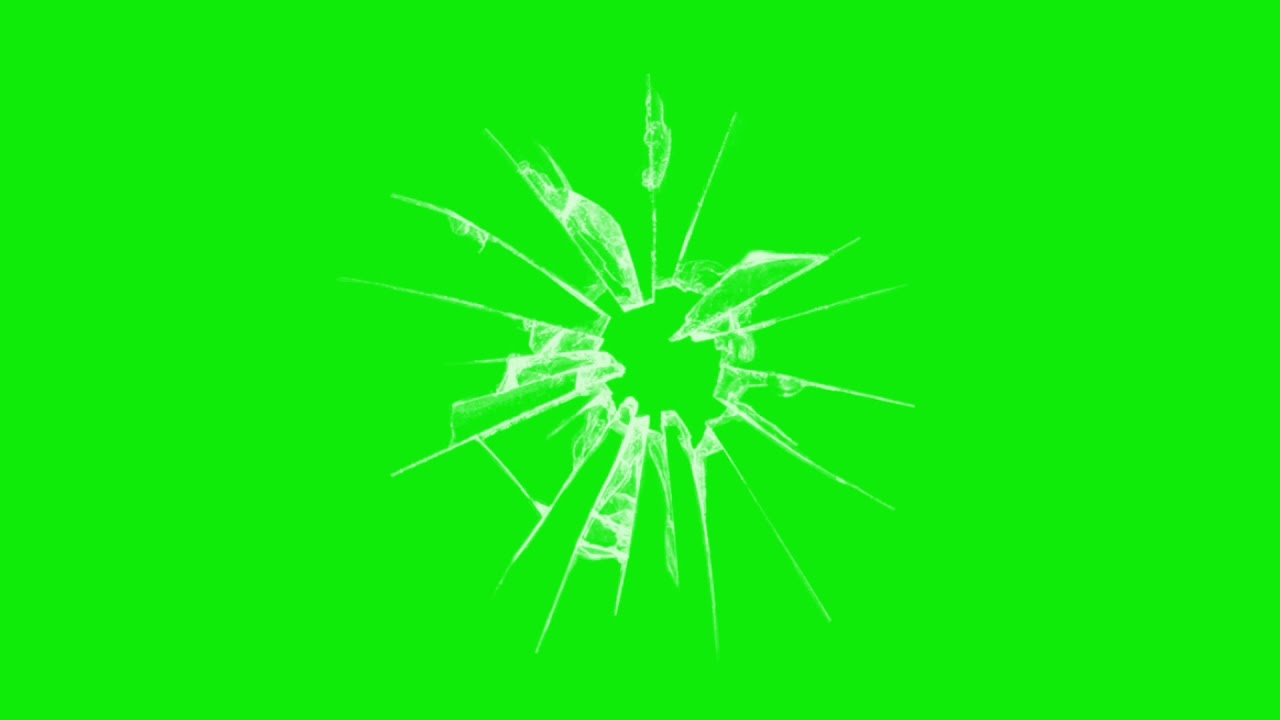 💚Pantalla verde efecto cristal estrellado / green screen broken glasses