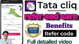 Tata cliq refer and earn | tata cliq fashion refer code | tata cliq referral benefits | tatacliq app screenshot 4