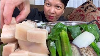 PORK FATS SINIGANG + PATIS SILI LEMON  MUKBANG | MUKBANG PHILIPPINES