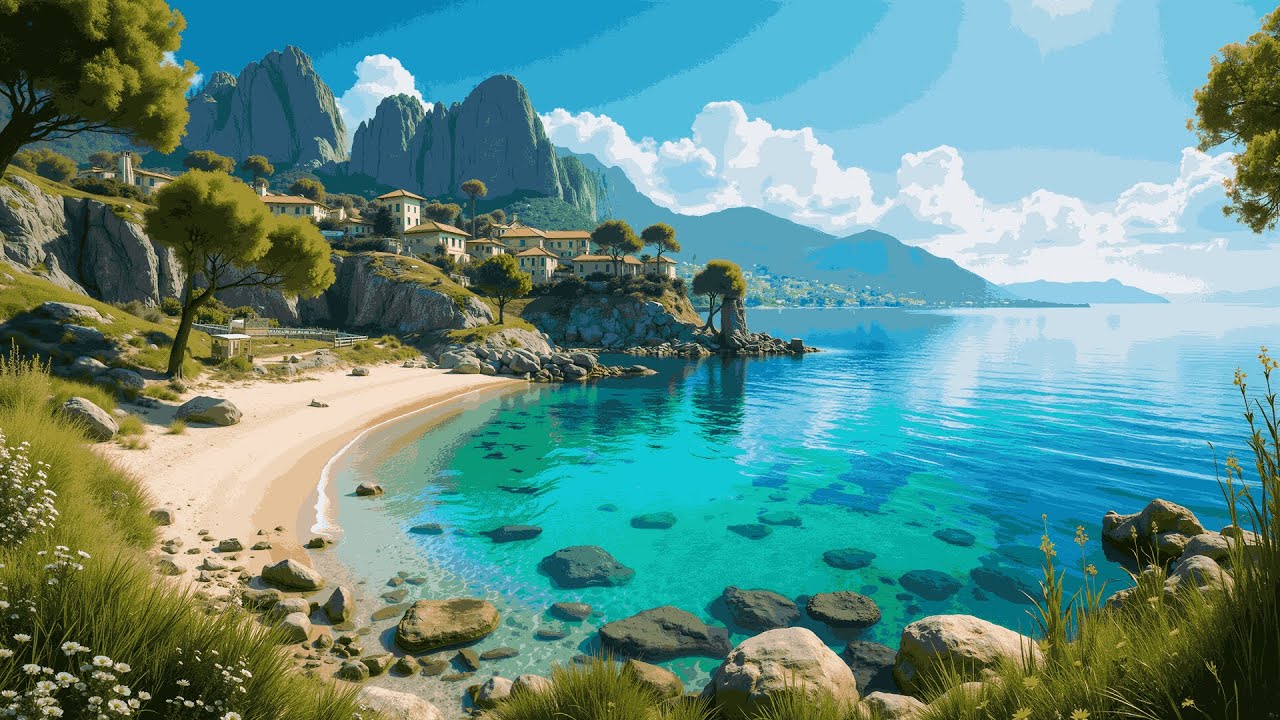 Great Relaxing Flute Music with Relaxing Waves Ever 🏝 Relaxing Music for Emotional Balance