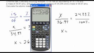 Calculating Atomic Mass from Natural Abundances Part 2