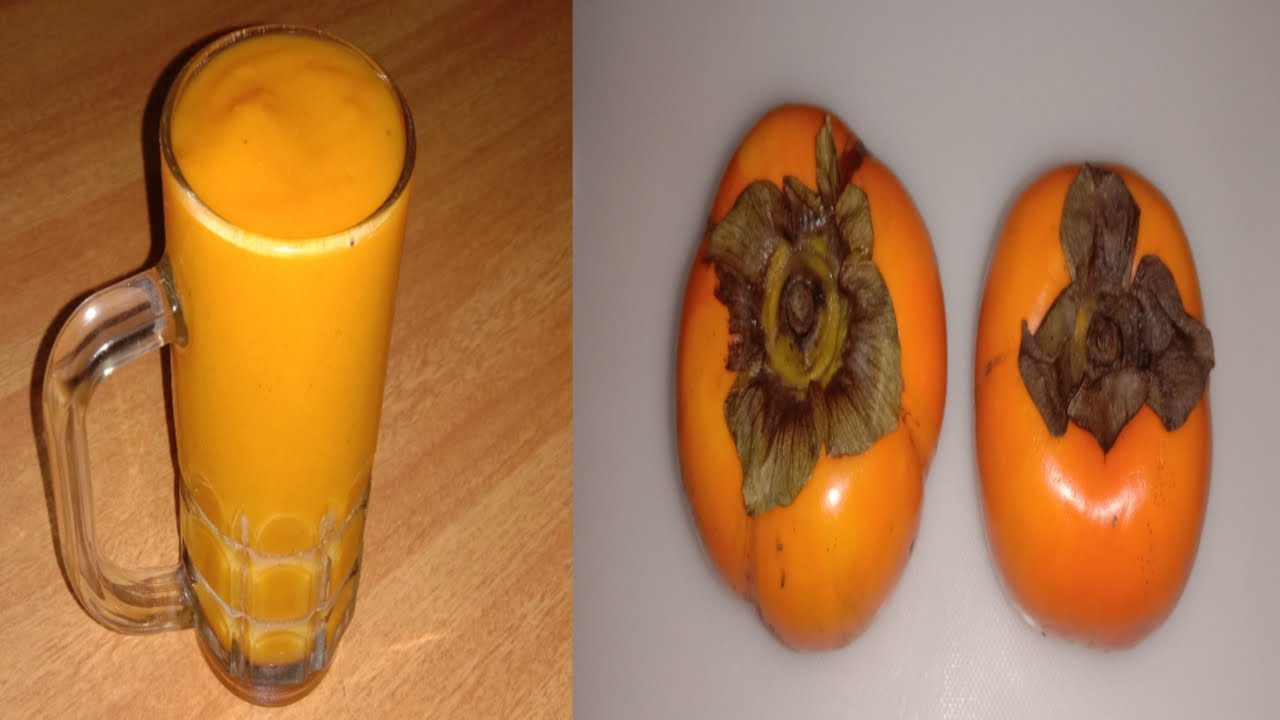 Persimmon Fruit Juice | How to make Persimmon Fruit Juice | Kaki Fruit Juice