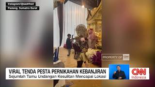 Viral Pernikahan di Padang Digelar Saat Hujan dan Banjir, Suami Gendong Istri Lewati Genangan