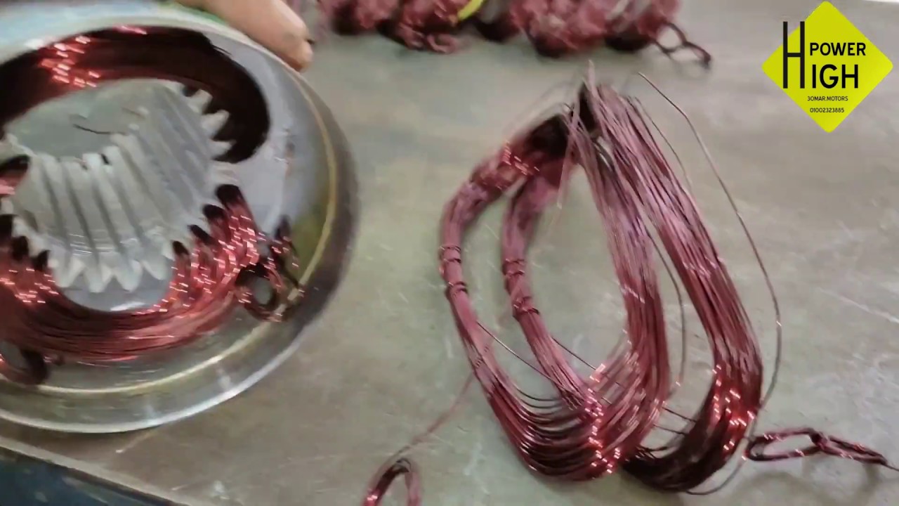 تعليم اعادة لف الطلمبة المياة الغاطسة بالتفصيل الجزء الثاني  ||REWINDING MOTOR 220 VOLT PART TWO