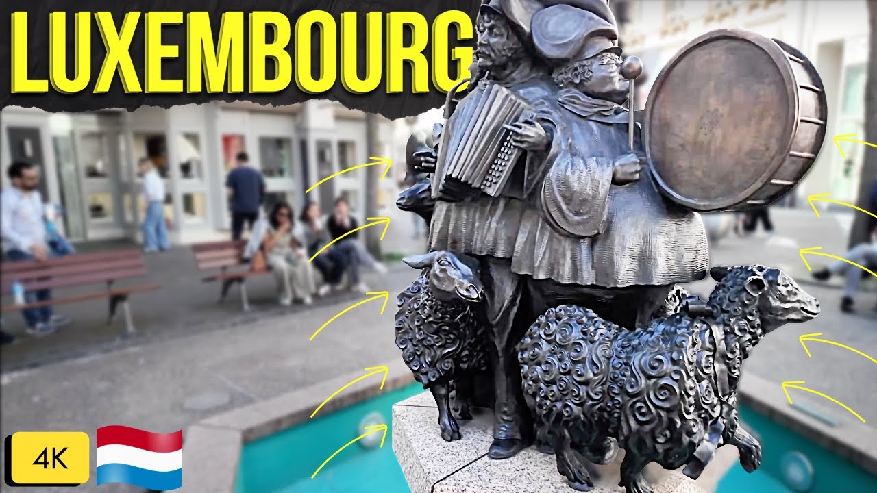 luxembourg / Luxembourg City Centre Virtual Tour / 4K walk 60 FPS HDR UHD