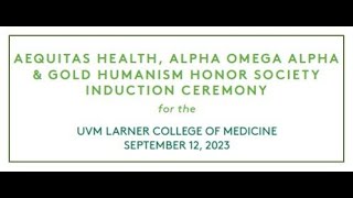 2023 Larner College of Medicine Honor Society Induction Ceremony