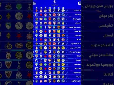 فيديو جدول جميع مباريات دوري الابطال 🕎❤️u200d🔥❤️u200d🔥⚽️✅