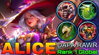 Hypercarry Alice Tanky Build - Top 1 Global Alice By Dapa Rawr - Mobile Legends