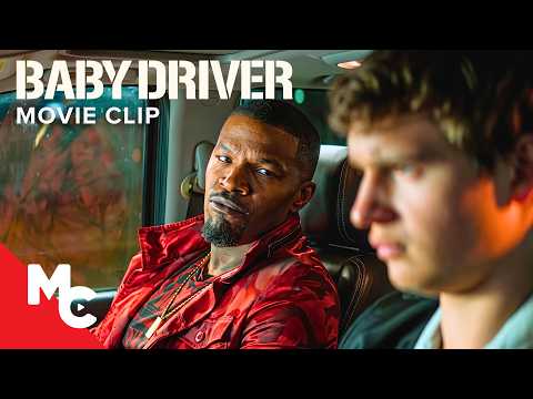 Jamie Foxx Interrogated This Getaway Driver | Baby Driver Clip | Ansel Elgort Baby Driver Clip