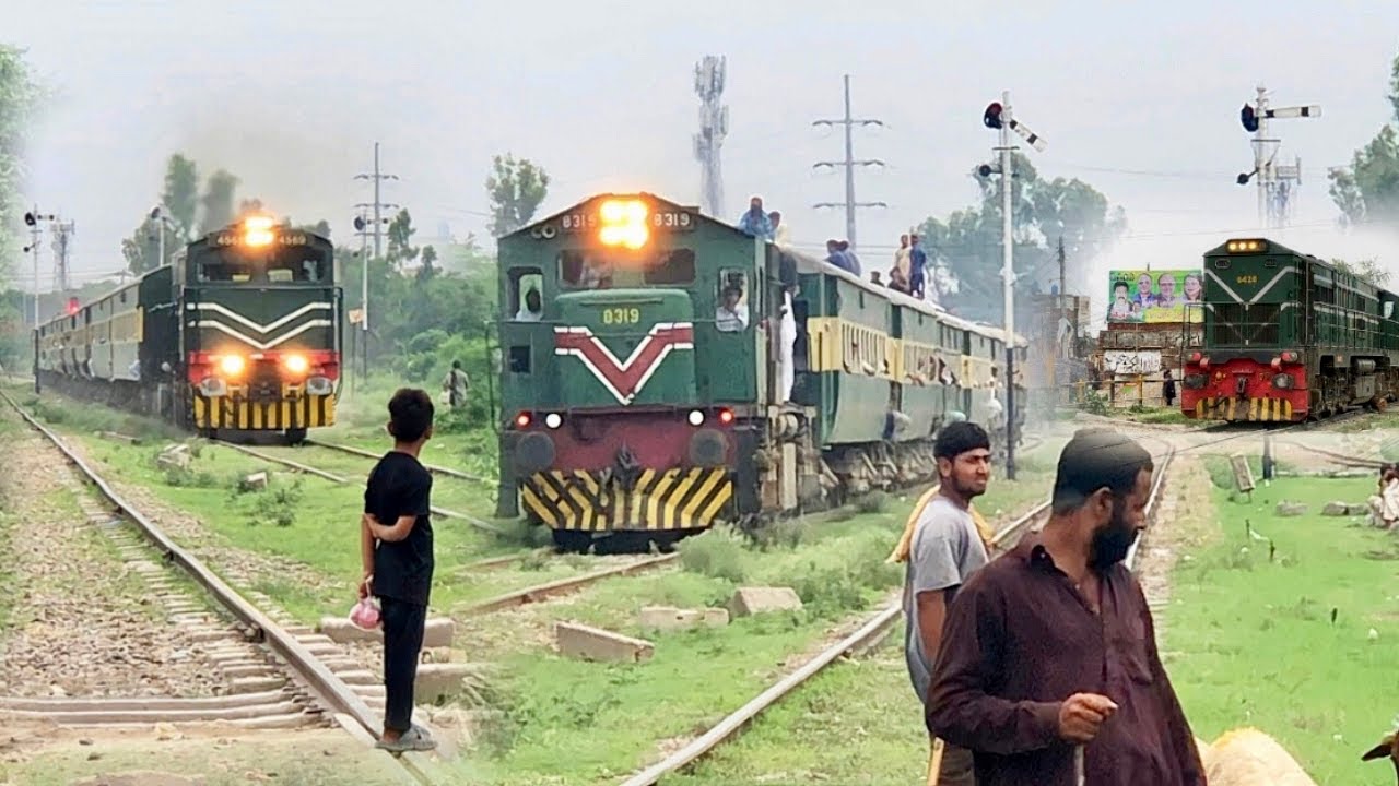 Wonderful View Of Pakistan Railways Trains Passing Through The City
