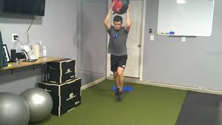 Throwing: Half-Kneeling Pick Up to Standing Overhead Throw