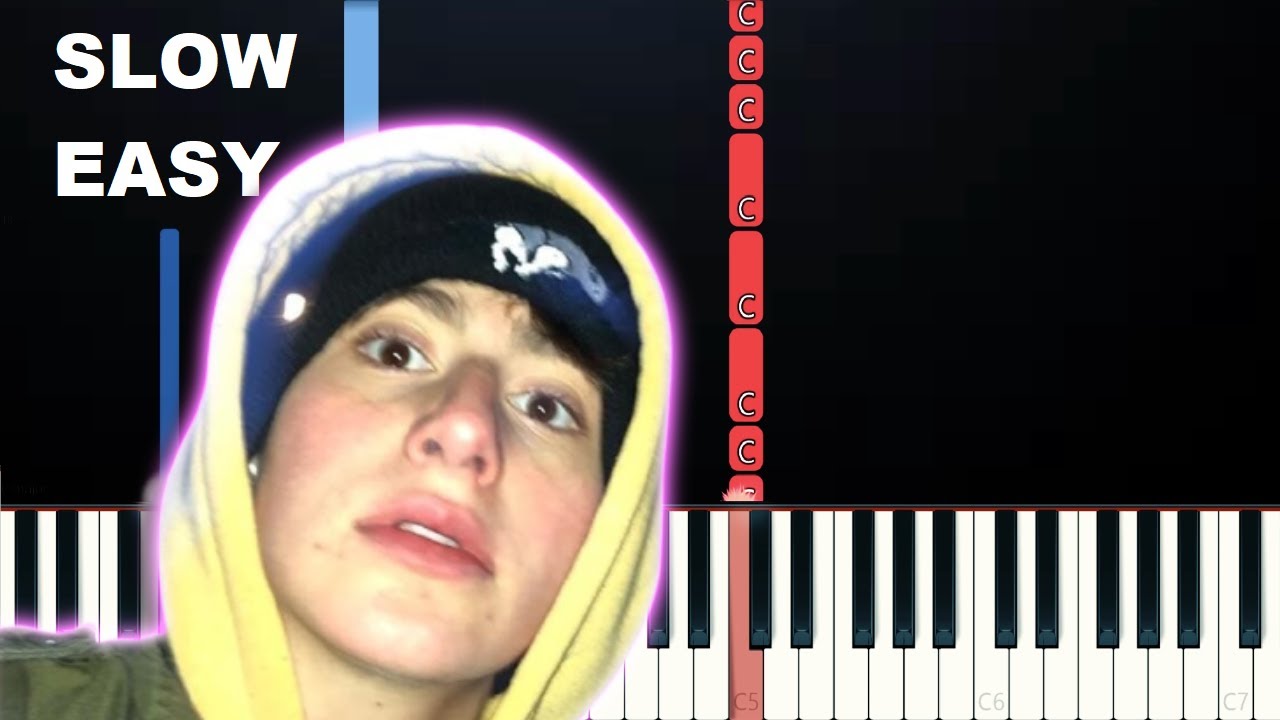 ElyOtto - SugarCrash! (SLOW EASY PIANO TUTORIAL)