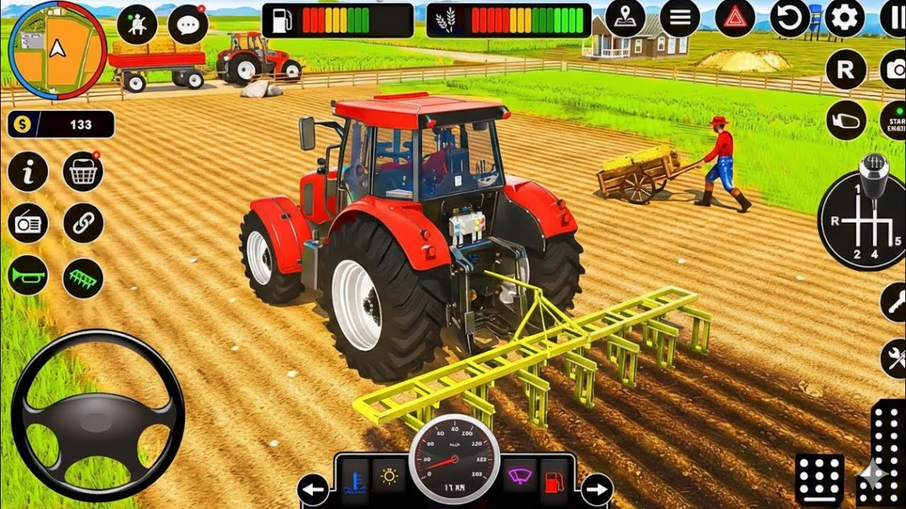 Modern Tractor Farming Driving Simulator 3D - New Tractor Games - Android Gameplay