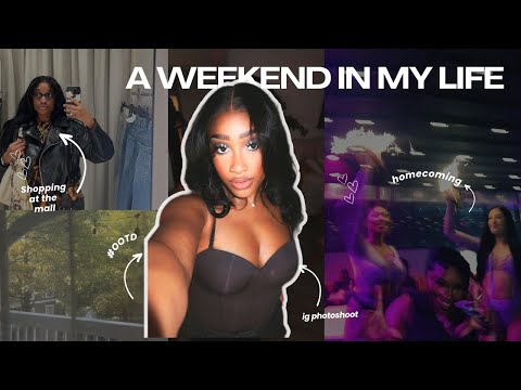 Homecoming Weekend Vlog: Weekend in my Outfit, 90s Blowout & Mall try-on!