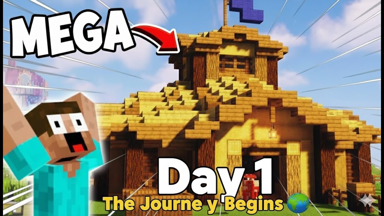 Building My First Base in Minecraft 🏡 | Survival World - YouTube