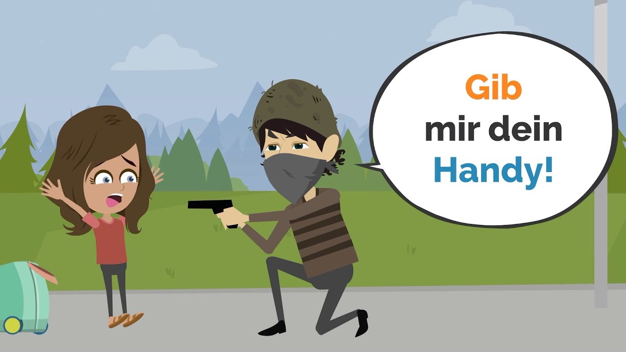 Deutsch lernen | Maria wurde von einem Dieb bedroht | Teil1 |Wortschatz und wichtige Verben