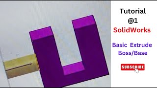 Solidworks  Basic Extrude Boss/Base tutorial for beginner only step by step || Tutorial @1