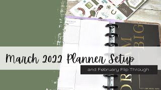 March 2022 Planner Setup and February Flip Through