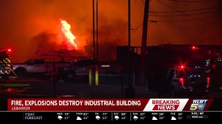 Fire, Explosions Destroy Industrial Building In Lebanon No Injuries Reported