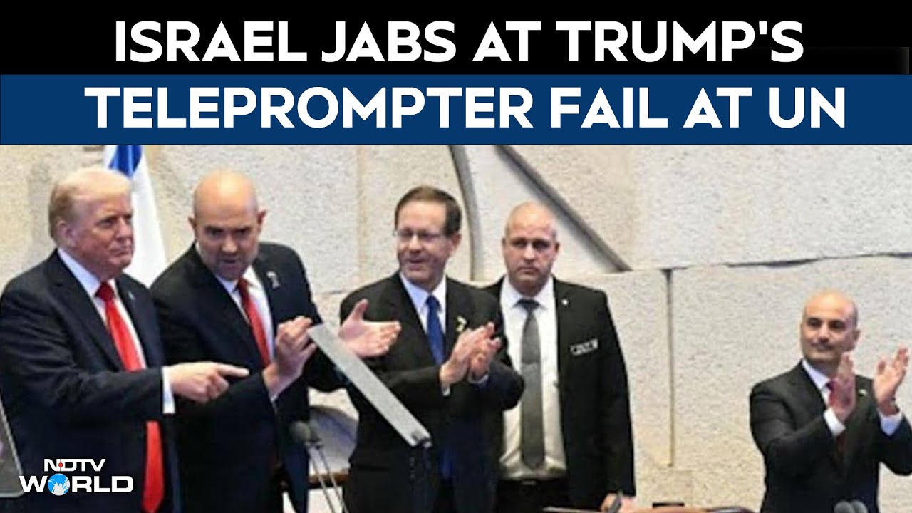 Trump Addresses Knesset | 'Trump, Teleprompters Working Beautifully': Israel Mocks Malfunction At UN