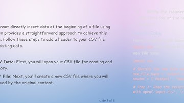 How to Add a Header to a CSV File in Python Without Overwriting Data
