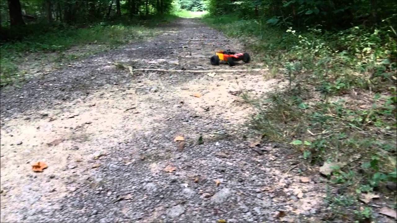 Traxxas Rustler with 2.8 Badlands Forest Bash - YouTube