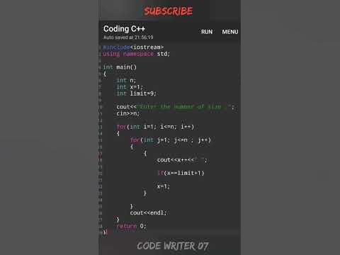 c++pattern program tutorial video |#shorts #coding #programming # ...