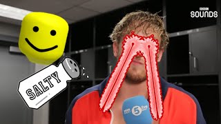 Logan Paul being salty after losing to KSI Boxing match