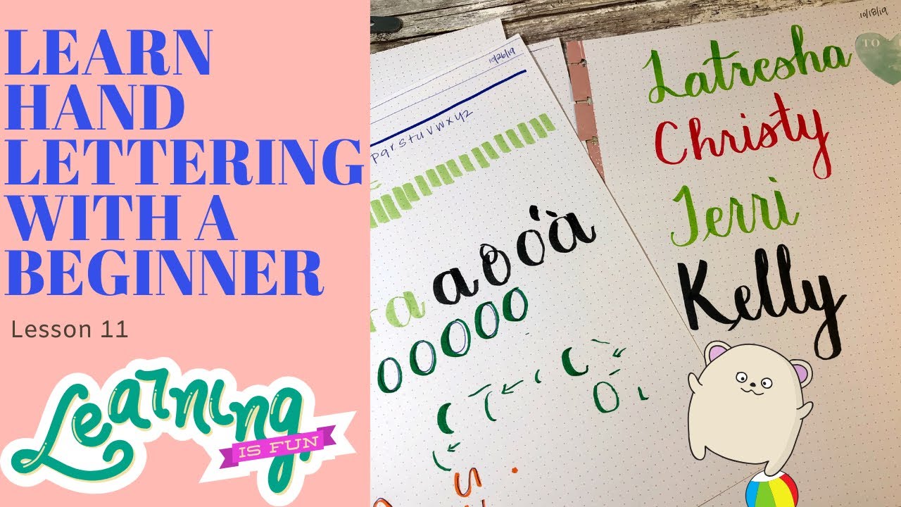 Learn Hand-lettering with a Beginner for Beginners | Lesson 11 - YouTube