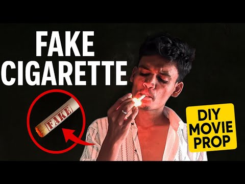 diy cigarette prop How I Made a Fake Cigarette That Looks REAL! 🚬 (DIY Movie Prop)