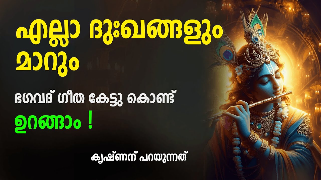 രാത്രി കേൾക്കേണ്ട കൃഷ്ണവാക്കുകൾ എല്ലാ ദുഃഖങ്ങളും  മാറും | BhagavadGita Malayalam