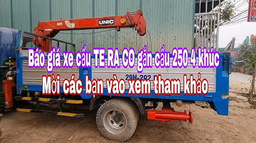 Báo giá lắp cẩu 250 4 khúc nên xe TE RA CO 2,4t chọn gói Thủy Lực Long Chăm Đ T 0913 484 116