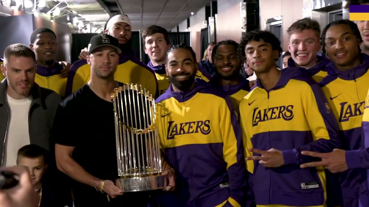 Lakers Celebrate Dodgers World Series Championship | Nov 8, 2024 
