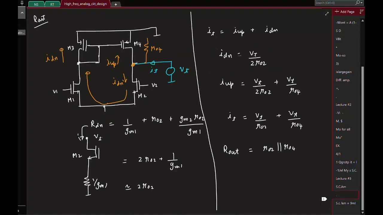 Lecture 3: Input and output common mode range &  slew rate in 5-transistor differential amplifier
